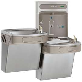 Ezh2O Bottle Filling Station & Versatile Bi-Level Ada Cooler Non-Filtered Refrigerated Stainless, EZSTL8WSSK