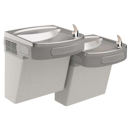Wall Mount Versatile Bi-Level Ada Cooler Non-Filtered Non-Refrigerated Light Gray Granite, EZSTLDDLC