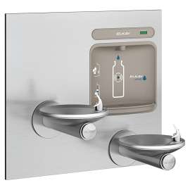 Ezh2O Bottle Filling Station With Bi-Level Integral Swirlflo(R) Fountain Non-Filtered Non-Refrigerated Stainless, EZWS-EDFPBM117K