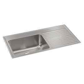 Lustertone Classic Stainless Steel 43" X 22" X 10", Single Bowl Drop-In Sink With Drainboard, ILGR4322L0