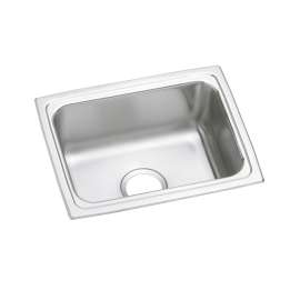 Lustertone Classic Stainless Steel 25" X 19-1/2" X 5-1/2" Single Bowl Drop-In Ada Sink, LFRAD251955