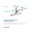 Everyday Three Hole Deck Mount Kitchen Faucet With Lever Handle And Deck Plate/Escutcheon Chrome, LK1000CR