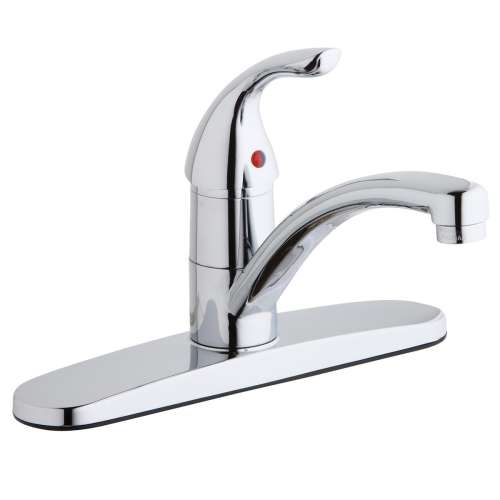 Everyday Three Hole Deck Mount Kitchen Faucet With Lever Handle And Deck Plate/Escutcheon Chrome, LK1000CR