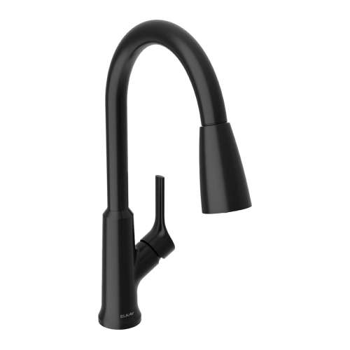 Everyday Single Hole Kitchen Faucet With Pull-Down Spray And Forward Only Lever Handle Matte Black, LK1410MB