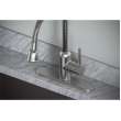 Pursuit Laundry/Utility Faucet With Flexible Spout Forward Only Lever Handle Lustrous Steel, LK2500LS