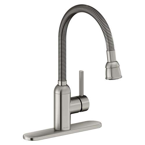 Pursuit Laundry/Utility Faucet With Flexible Spout Forward Only Lever Handle Lustrous Steel, LK2500LS