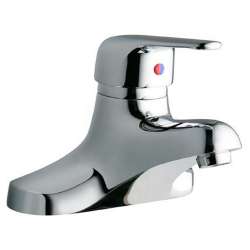 4" Centerset With Exposed Deck Lavatory Faucet Integral Spout Single Control 4" Wristblade Handle Chrome, LK422L4