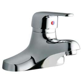 4" Centerset With Exposed Deck Lavatory Faucet Integral Spout Single Control 4" Wristblade Handle Chrome, LK422L4