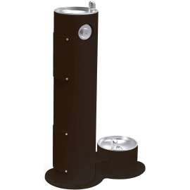 Outdoor Pedestal Fountain With Pet Station Non-Filtered Non-Refrigerated Black, LK4400DBBLK