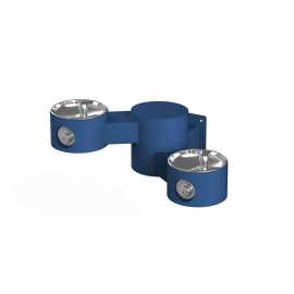 Outdoor Wall Mount Bi-Level Drinking Fountain Non-Filtered Non-Refrigerated Blue, LK4406BLU