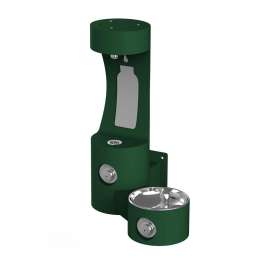 Outdoor Ezh2O Bottle Filling Station Wall Mount With Single Fountain Non-Filtered Non-Refrigerated Evergreen, LK4408BFEVG