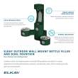 Outdoor Ezh2O Bottle Filling Station Wall Mount With Bi-Level Fountain Non-Filtered Non-Refrigerated Evergreen, LK4409BFEVG