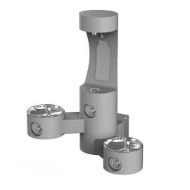 Outdoor Ezh2O Bottle Filling Station Wall Mount With Bi-Level Fountain Non-Filtered Non-Refrigerated Gray, LK4409BFGRY