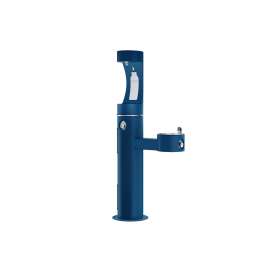 Outdoor Ezh2O Upper Bottle Filling Station Bi-Level Pedestal Non-Filtered Non-Refrigerated Blue, LK4420BF1UBLU