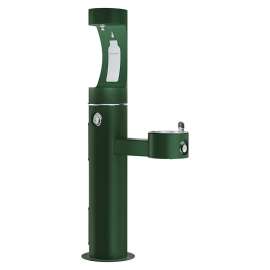 Outdoor Ezh2O Upper Bottle Filling Station Bi-Level Pedestal Non-Filtered Non-Refrigerated Evergreen, LK4420BF1UEVG