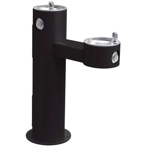 Outdoor Bi-Level Pedestal Fountain Non-Filtered Non-Refrigerated Black, LK4420BLK