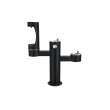 Outdoor Ezh2O Middle Bottle Filling Station Tri-Level Pedestal Non-Filtered Non-Refrigerated Black, LK4430BF1MBLK