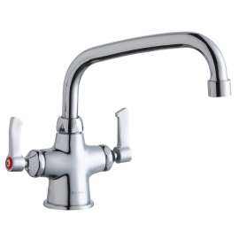 Single Hole With Concealed Deck Faucet With 8" Arc Tube Spout 2" Lever Handles Chrome, LK500AT08L2