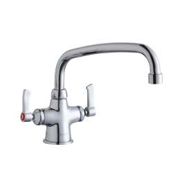 Single Hole With Concealed Deck Faucet With 10" Arc Tube Spout 2" Lever Handles Chrome, LK500AT10L2