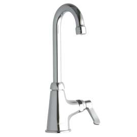 Single Hole With Single Control Faucet With 4" Gooseneck Spout 2" Lever Handle Chrome, LK535GN04L2
