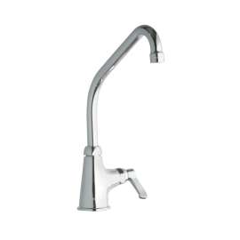 Single Hole With Single Control Faucet With 10" High Arc Spout 2" Lever Handle Chrome, LK535HA10L2
