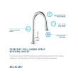 Everyday Single Hole Deck Mount Kitchen Faucet With Pull-Down Spray Forward Only Lever Handle Chrome, LK6000CR