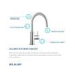 Allure Single Hole Kitchen Faucet With Lever Handle Satin Stainless Steel, LK7921SSS