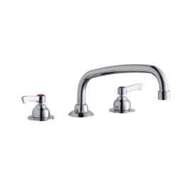 8" Centerset With Concealed Deck Faucet With 10" Arc Tube Spout 2" Lever Handles Chrome, LK800AT10L2