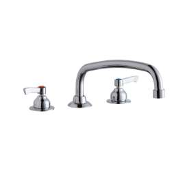 8" Centerset With Concealed Deck Faucet With 12" Arc Tube Spout 2" Lever Handles Chrome, LK800AT12L2