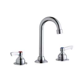 8" Centerset With Concealed Deck Faucet With 4" Gooseneck Spout 2" Lever Handles Chrome, LK800GN04L2