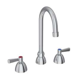 8" Centerset With Concealed Deck Faucet With 5" Gooseneck Spout 2" Lever Handles Chrome, LK800GN05L2