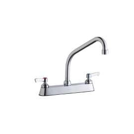 8" Centerset With Exposed Deck Faucet With 8" High Arc Spout 2" Lever Handles Chrome, LK810HA08L2