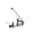 8" Centerset Wall Mount Faucet 7" Bucket Hook Spout 6" Wristblade Handle 1/2" Offset Inlets+Stop Rough Chrome, LK940BR07T6S