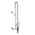 8" Centerset Wall Mount Faucet 44" Flexible Hose With 1.2 Gpm Spray Head + 8" Arc Tube Spout 2" Lever Handles, LK943AF08LC