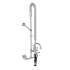 8" Centerset Wall Mount Faucet 44" Flexible Hose With 1.2 Gpm Spray Head + 10" Arc Tube Spout 2" Lever Handles, LK943AF10LC