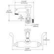 Service/Utility Single Hole Wall Mount Faucet W/3