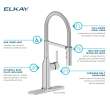 Avado Single Hole Kitchen Faucet With Semi-Professional Spout And Forward Only Lever Handle Chrome, LKAV1061CR