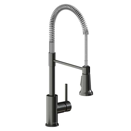 Avado Single Hole Kitchen Faucet With Semi-Professional Spout And Lever Handle Black Stainless And Chrome, LKAV2061BKCR