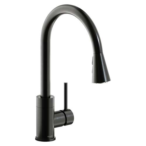 Avado Single Hole Kitchen Faucet With Pull-Down Spray And Forward Only Lever Handle Black Stainless, LKAV3031BK
