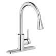 Avado Single Hole Kitchen Faucet With Pull-Down Spray And Forward Only Lever Handle Chrome, LKAV3031CR