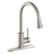 Avado Single Hole Kitchen Faucet With Pull-Down Spray And Forward Only Lever Handle Lustrous Steel, LKAV3031LS