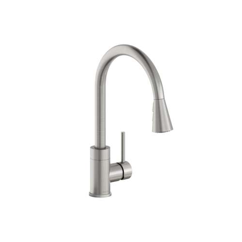 Avado Single Hole Kitchen Faucet With Pull-Down Spray And Forward Only Lever Handle Lustrous Steel, LKAV3031LS
