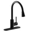 Avado Single Hole Kitchen Faucet With Pull-Down Spray And Forward Only Lever Handle Matte Black, LKAV3031MB
