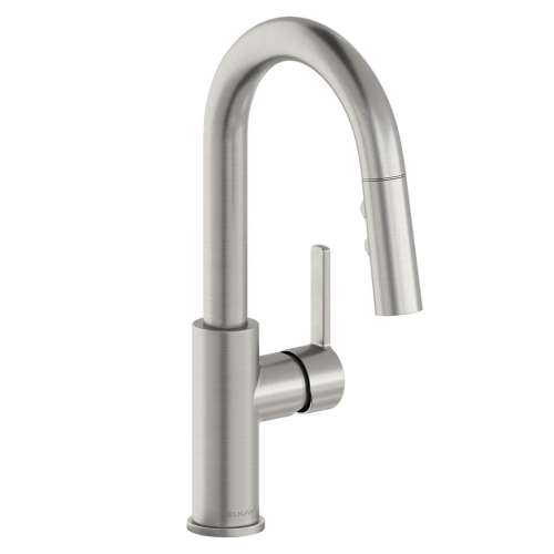 Avado Single Hole Bar Faucet With Pull-Down Spray And Lever Handle Lustrous Steel, LKAV3032LS