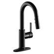 Avado Single Hole Bar Faucet With Pull-Down Spray And Lever Handle Matte Black, LKAV3032MB