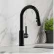 Avado Single Hole Bar Faucet With Pull-Down Spray And Lever Handle Matte Black, LKAV3032MB