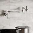 Avado Wall Mount Single Hole Pot Filler Kitchen Faucet With Lever Handles Chrome, LKAV4091CR