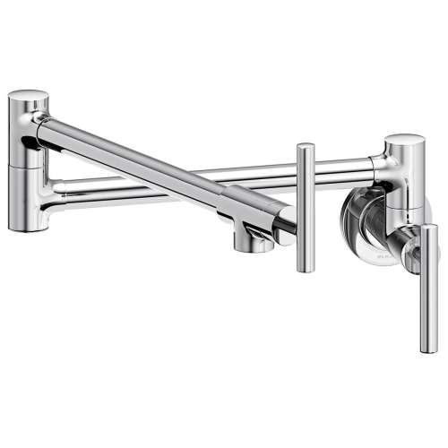 Avado Wall Mount Single Hole Pot Filler Kitchen Faucet With Lever Handles Chrome, LKAV4091CR