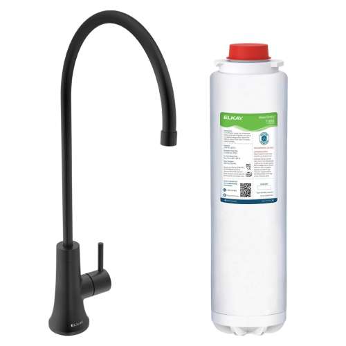 Avado Drinking Water Faucet Matte Black W/71300C Watersentry Pfas + Lead + Microplastics Nsf/Ansi Certified Filter, LKAV71FMB