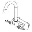 Scrub/Handwash Wall Mount Faucet, LKB400